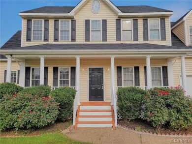 Full Front Porch with Columns, Aggregate Concrete