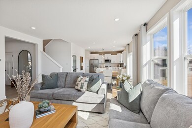 (Photos of model home, finishes will vary) The Great Room is a natural gathering space within the home where residents can curl up on the couch and enjoy a good book or movie with loved ones.