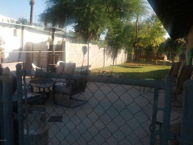 patio fenced back yard