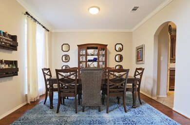 Formal Dining Room can also be used as a formal living room, study, or playroom. Open to the kitchen and foyer.
