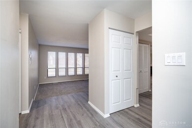 Entryway looking into sunken living room