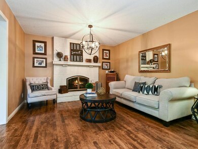 Wood-burning fireplace