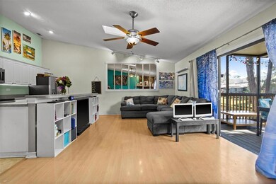 Open living, dining, and kitchen