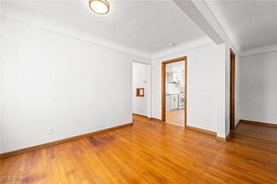Dining area with light wood-type flooring