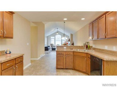 Kitchen Looking into Great Room area