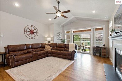 Open space with fireplace
