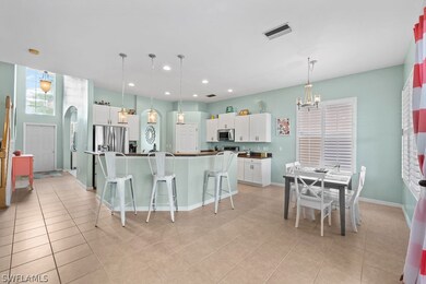 Large open concept kitchen/dining/living