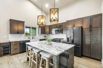 Kithcen Island and Farmhouse Sink