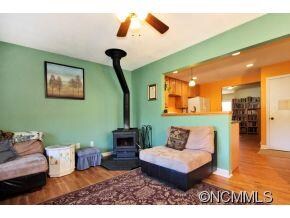 Living Room with Wood Stove