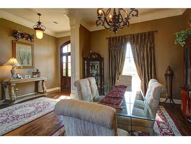 Dining Room. Columed dining and entry, designer co