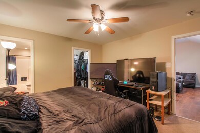  Master bedroom is off the living space has a walk-in closet and full bath