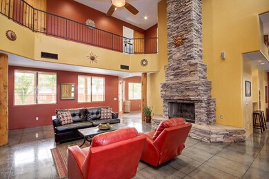 Great Room with Stacked Stone fireplace