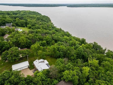 Bird's eye view of a nearby body of water