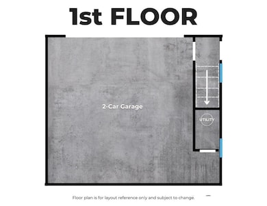 1st Floor - 2 car garage & Utility Room