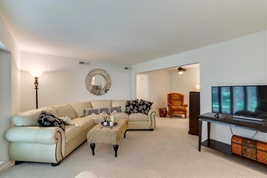 View from Living room looking toward reading area
