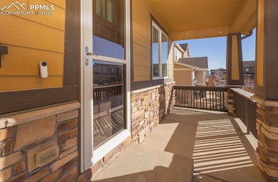 Balcony with a porch