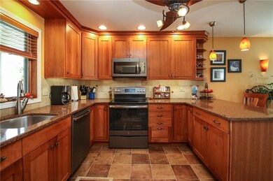 Ceramic tile flooring in kitchen.