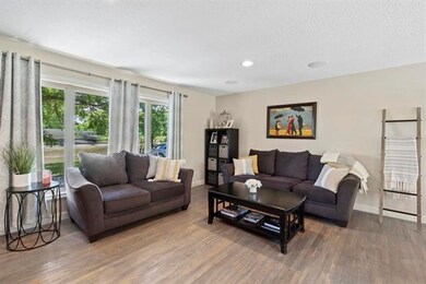 Living room with hardwood floors