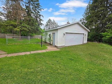 View of detached garage