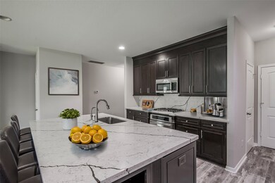 Kitchen remodel with island and new quartz counter
