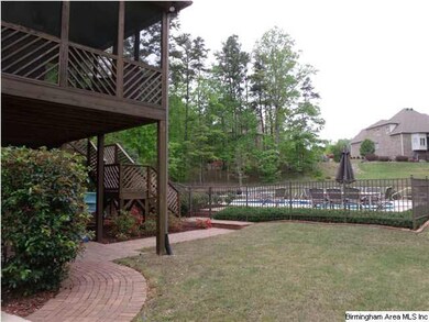 The walkway leading to the enclosed pool area.