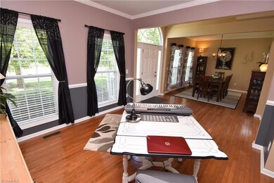 View from living room to entry