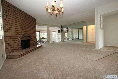 Living room with fireplace