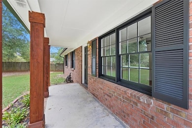 View of covered porch