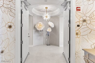 Artist hand-painted foyer walls, custom artistry p