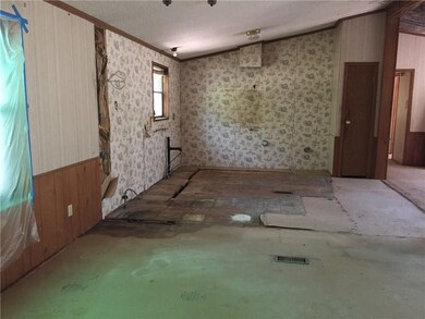 Dining room and kitchen area