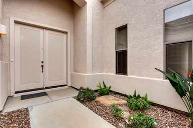 Double doors at entry