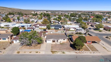 Aerial view of residential area