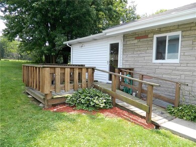 The ramp to the side door leading to the main leve