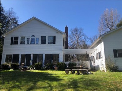 The back of the property shows how large the home 