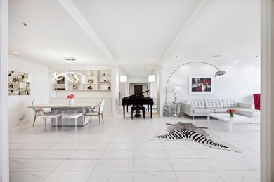 Spacious living and dining layout