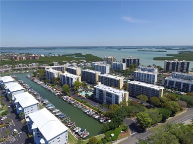Aerial view of a large body of water