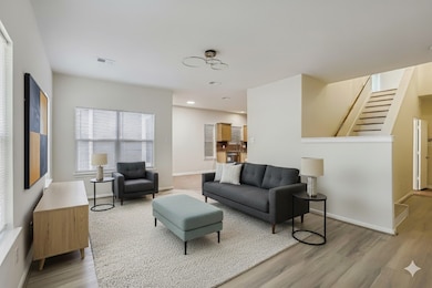 View of living area with virtual staging