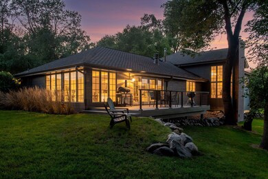 Enjoy twilight views from the deck