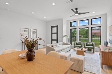 Living area featuring recessed lighting, visible 