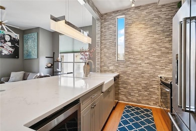 Kitchen with all appliances.