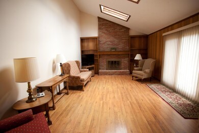 Family room with laminate floors