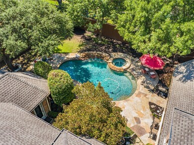 Aerial view of pebble-tec pool & spa on a VERY pri