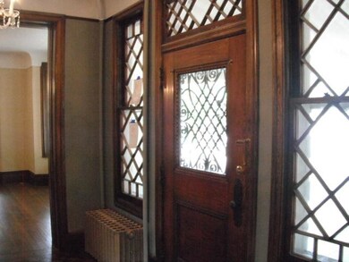 Entry with beveled windows