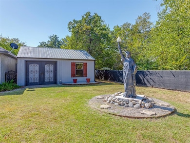 View of yard with french doors