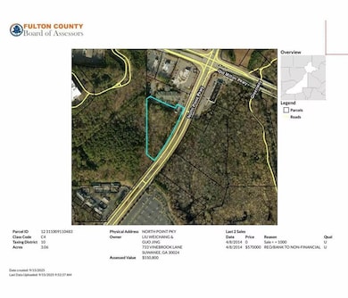 Aerial overview of property's location