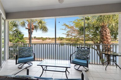 Spacious Screened lanai with a beautiful lake view