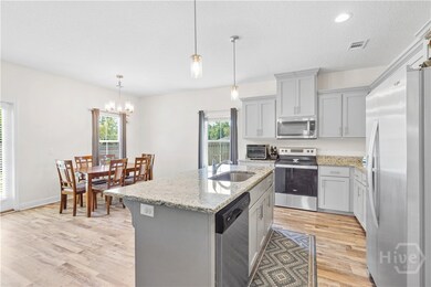 Kitchen features kitchen island