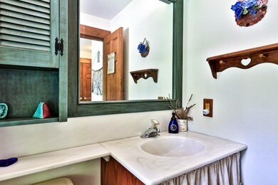 Powder room at front entrance