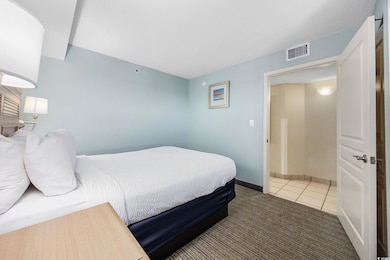 Bedroom with carpet floors