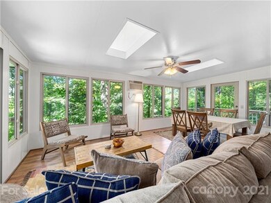 Sun Room.  The walls of windows allow the outside 